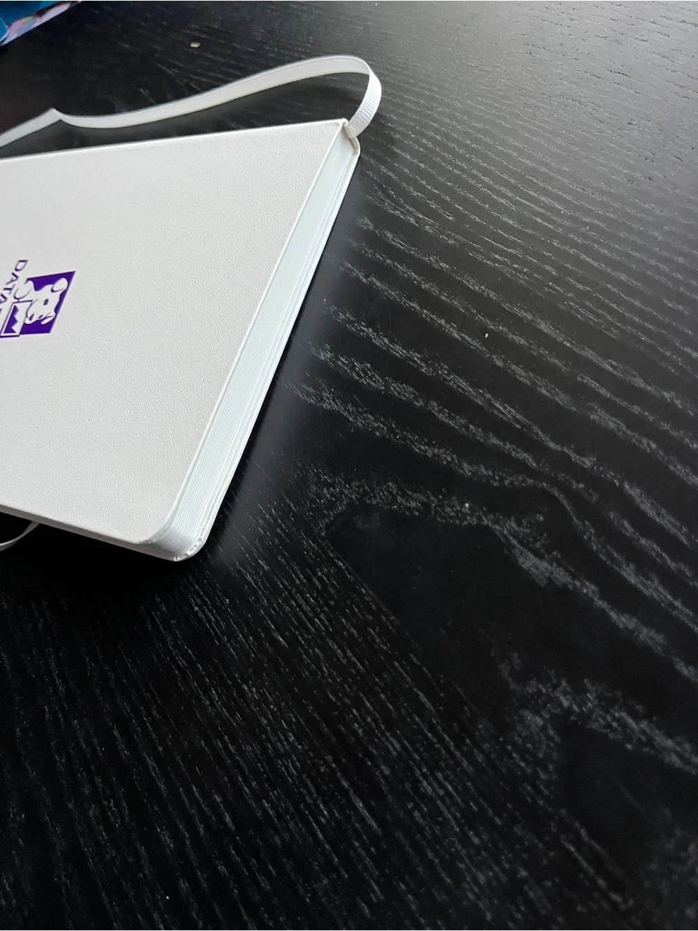 Paperage Datadog Hardcover Lined Journal Notebook White 5.7x8 Elastic Pocket
